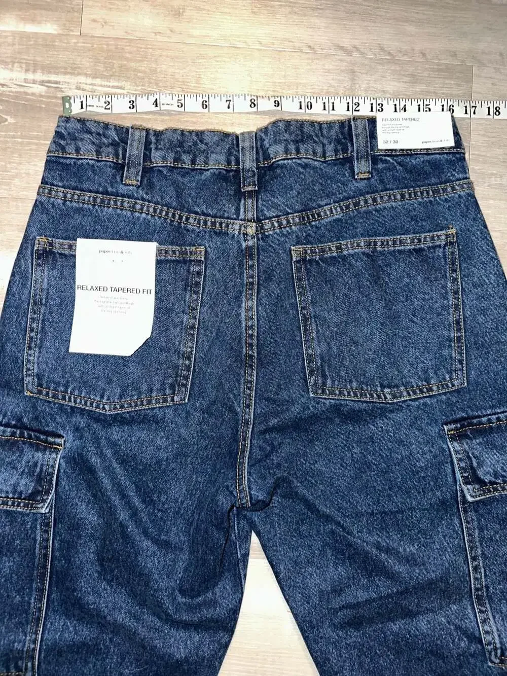 paper denim & cloth Relaxed Tapered Fit Cargo Jeans